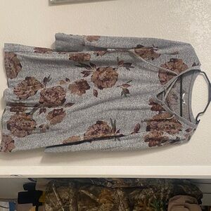 Maurices Gray Patterned Knit Top